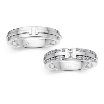 Verighete aur cu diamante naturale - V120 3