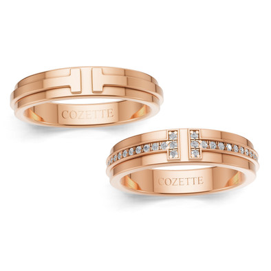 Verighete aur cu diamante naturale - V121 3