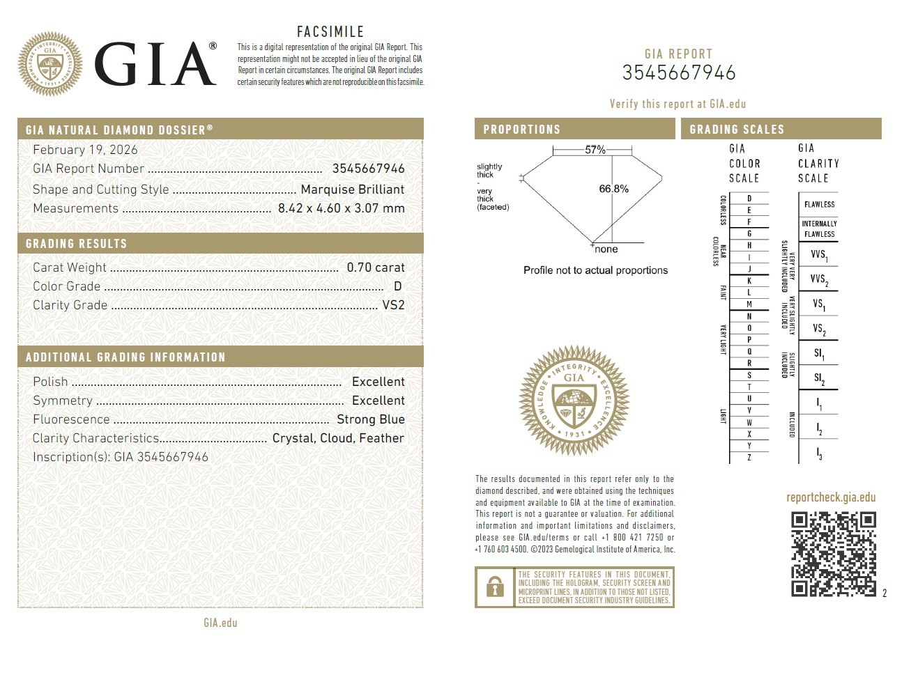 Inel Aur Galben 18k, Diamant Natural Solitaire 0.70 Ct D/VS2 , Diamante Naturale 0.04 Ct