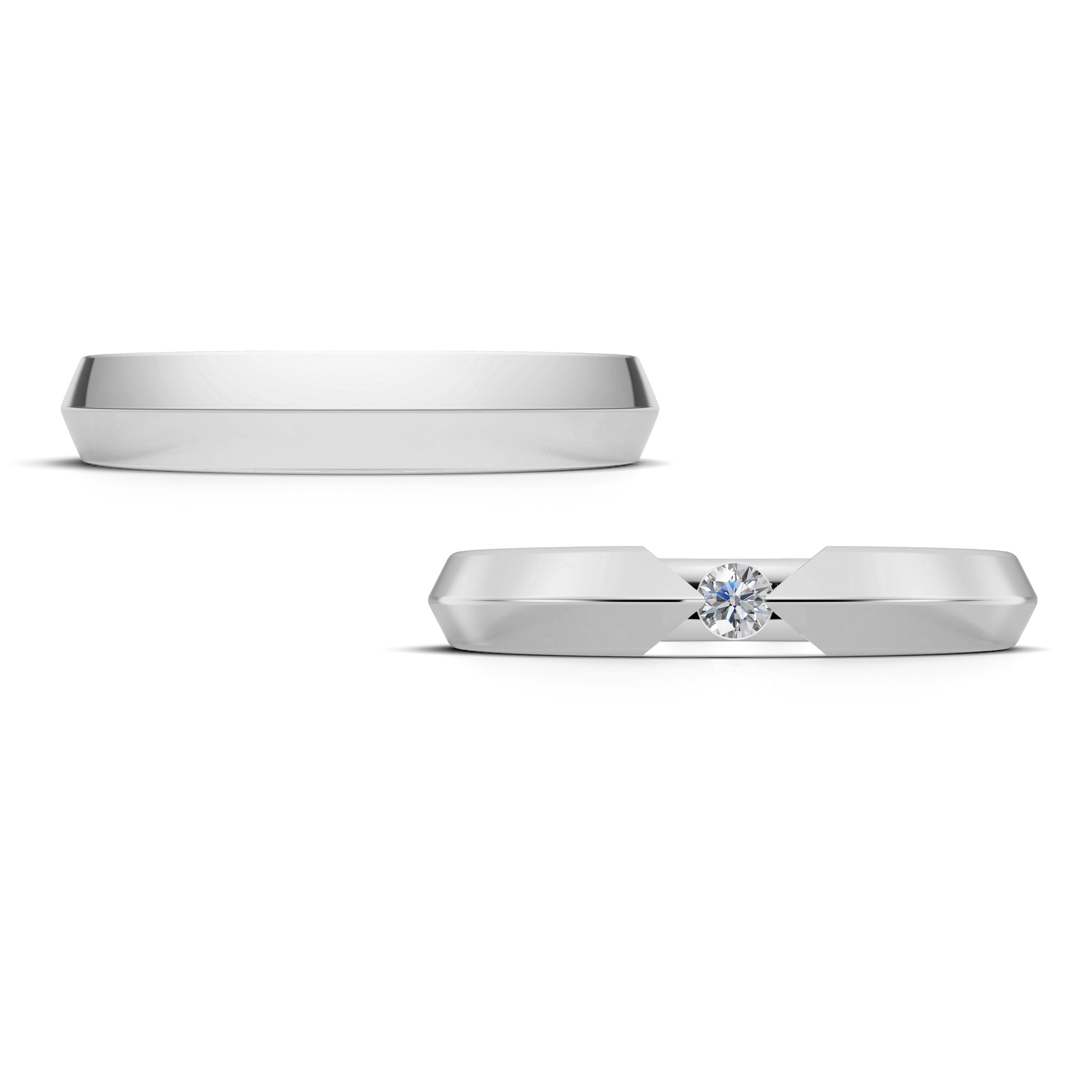 Verighete aur cu diamante naturale - V124 2