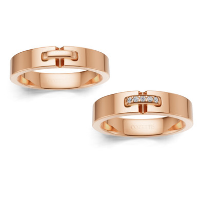 Verighete aur cu diamante naturale - V129 1