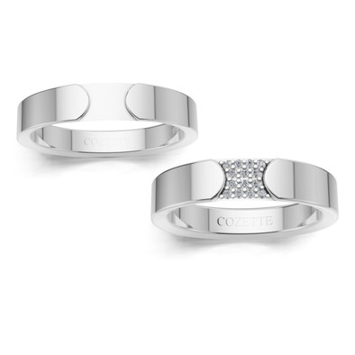 Verighete aur cu diamante naturale - V130 1
