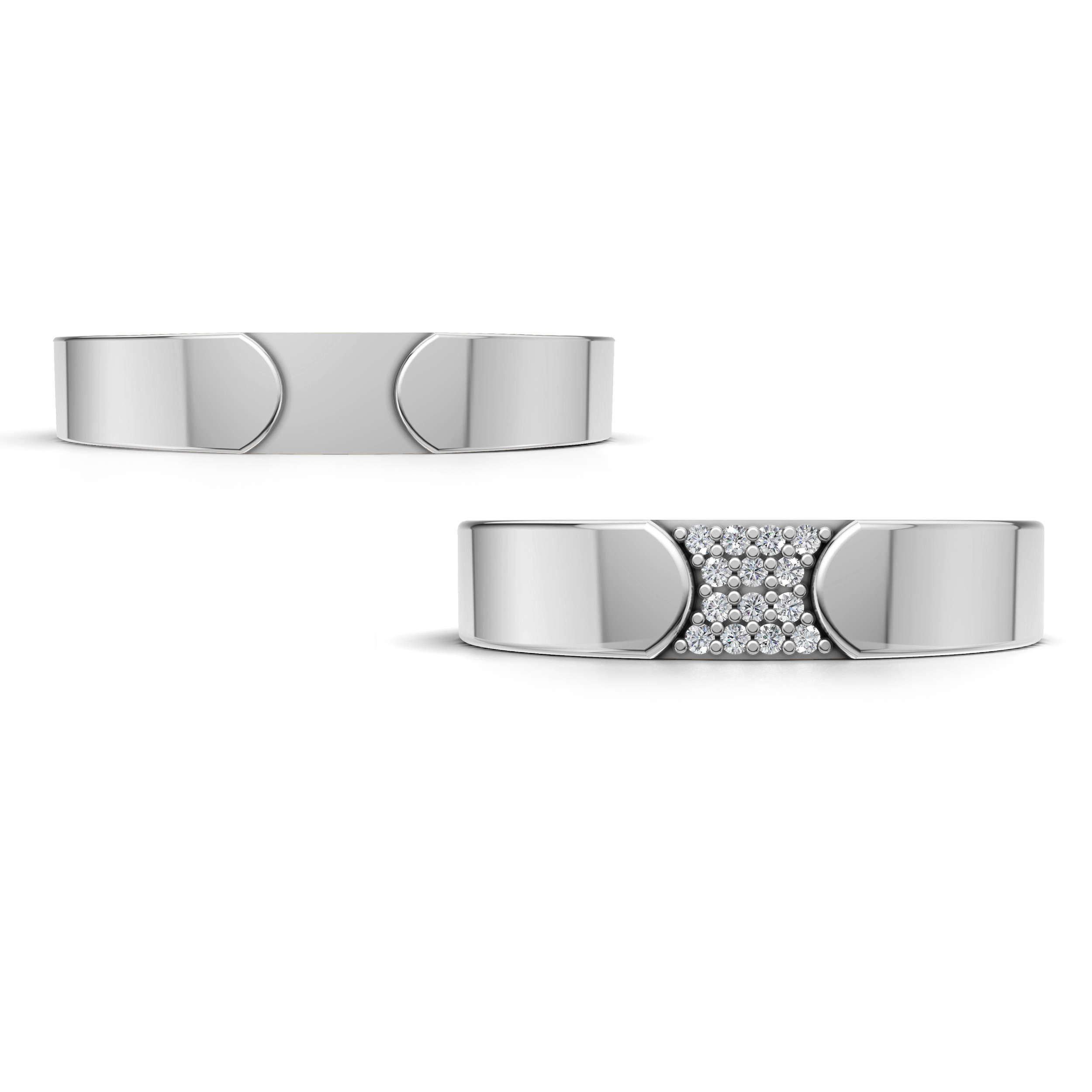 Verighete aur cu diamante naturale - V130 2