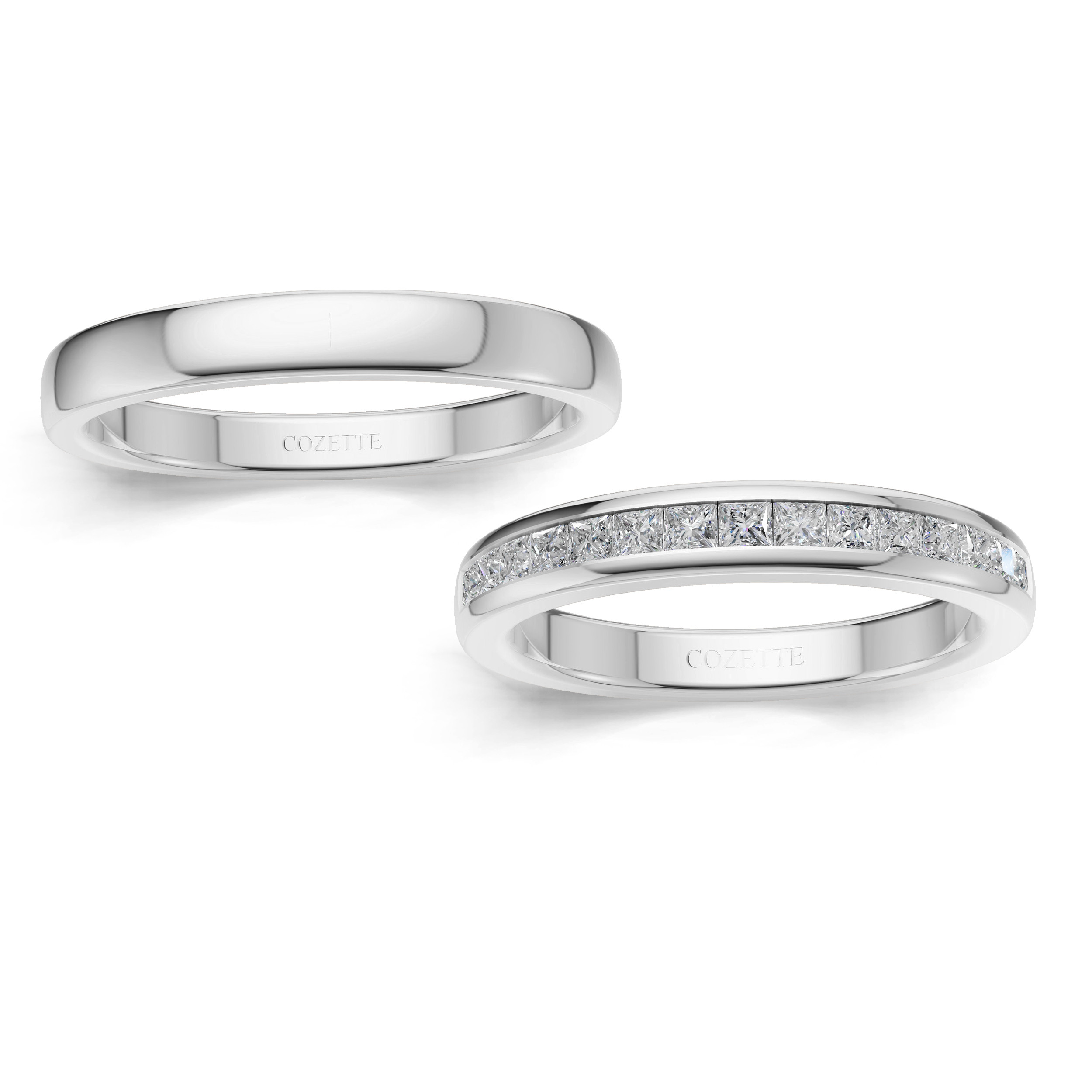 Verighete aur cu diamante naturale - V134 3