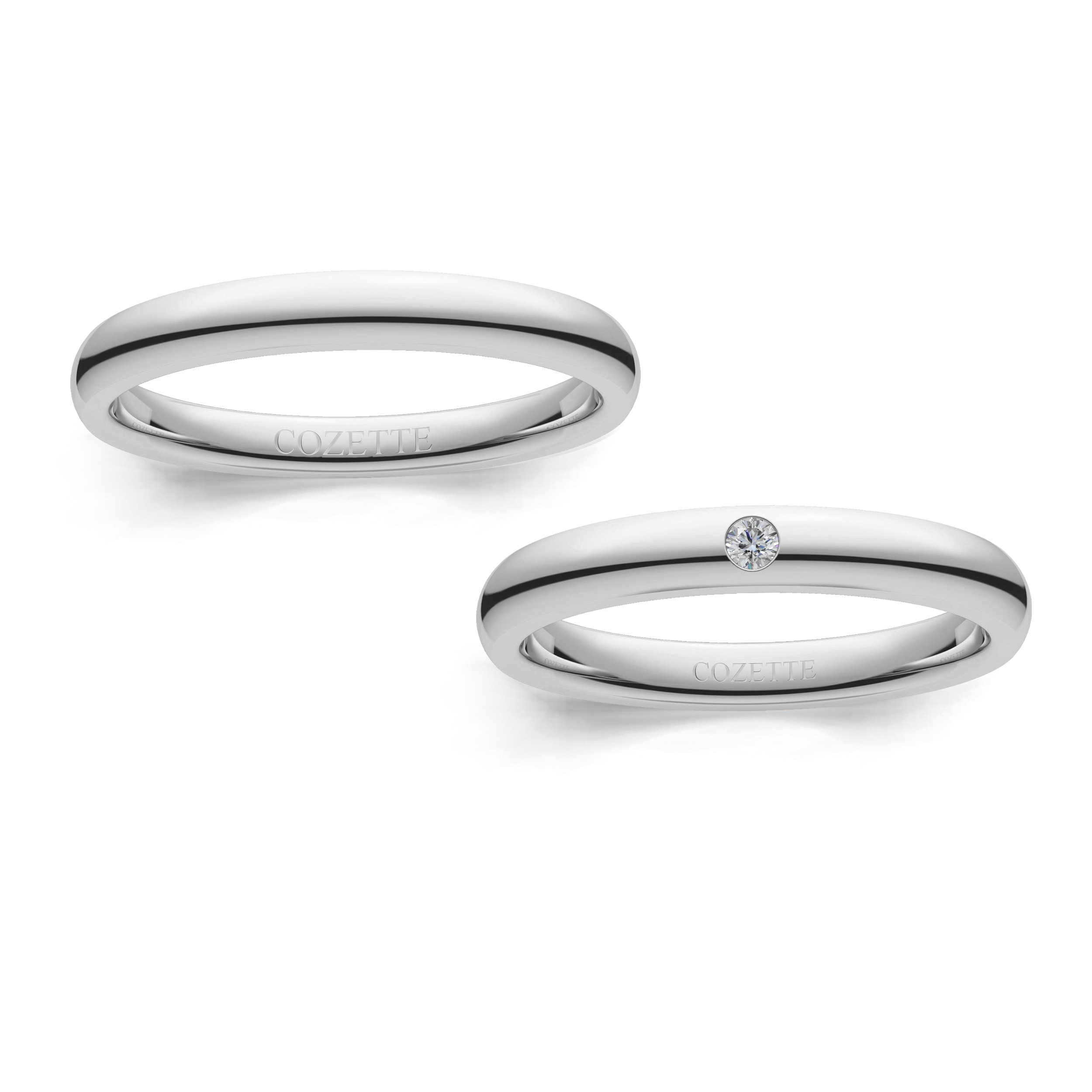 Verighete aur cu diamante naturale - V136 3