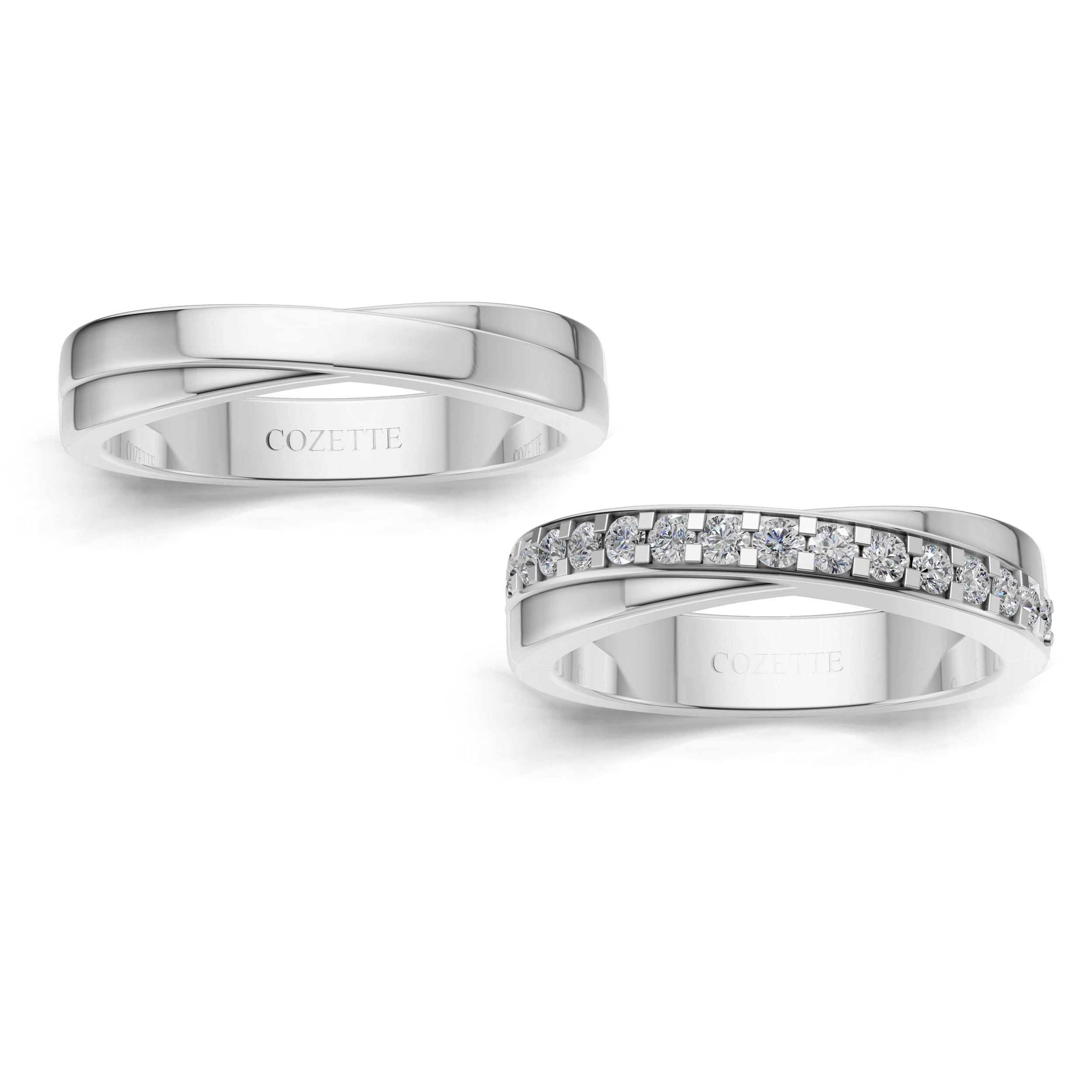 Verighete aur cu diamante naturale - V143 3