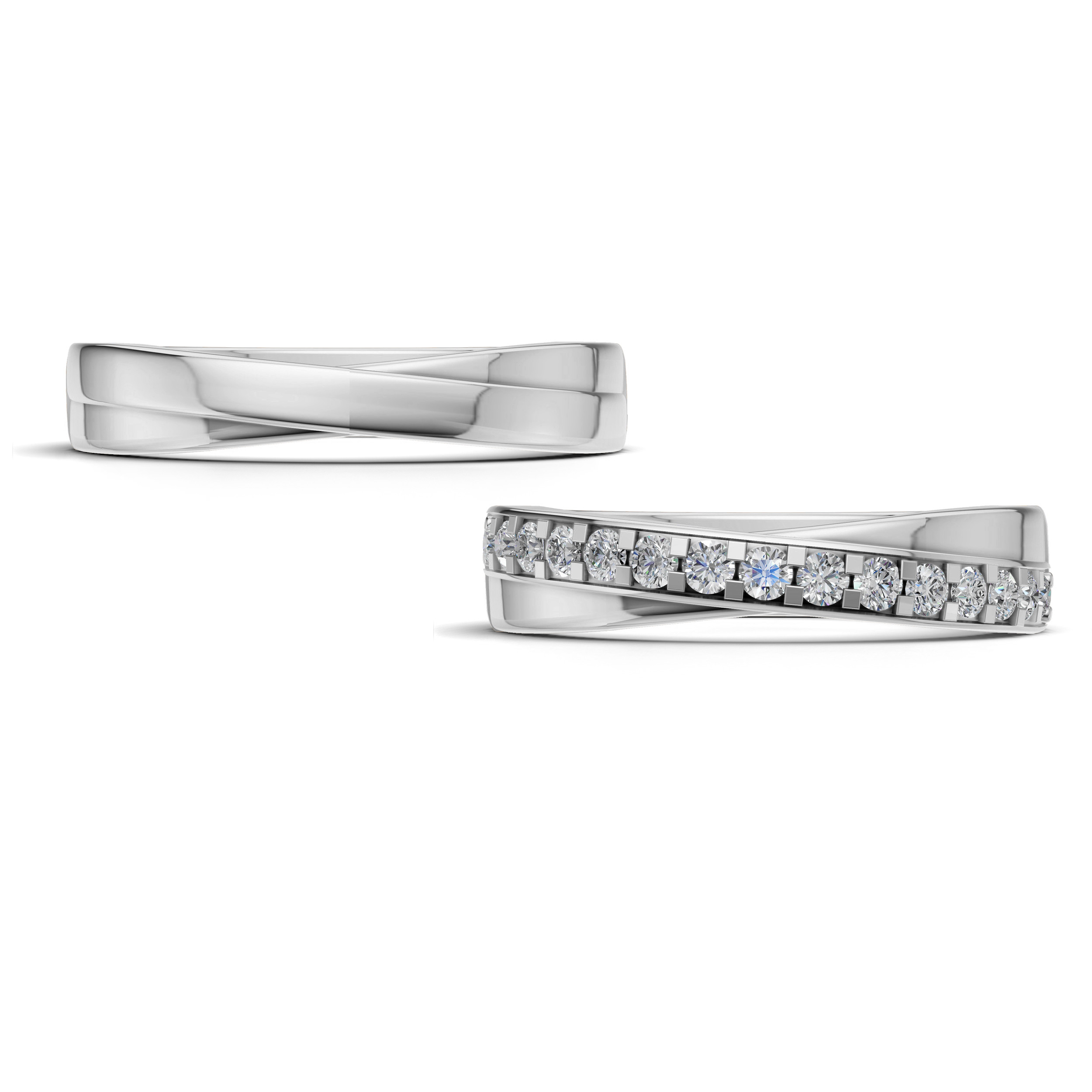Verighete aur cu diamante naturale - V149 2