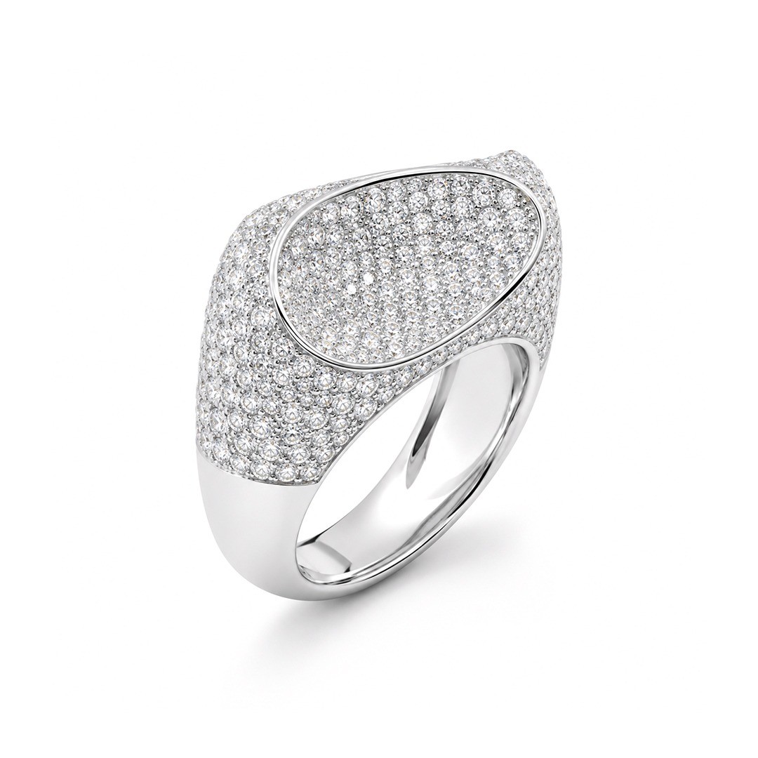 Inel Aur Alb 14k, Diamante Naturale  4.50 Ct FG/VS-SI