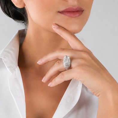 Inel Aur Alb 14k, Diamante Naturale  4.50 Ct FG/VS-SI