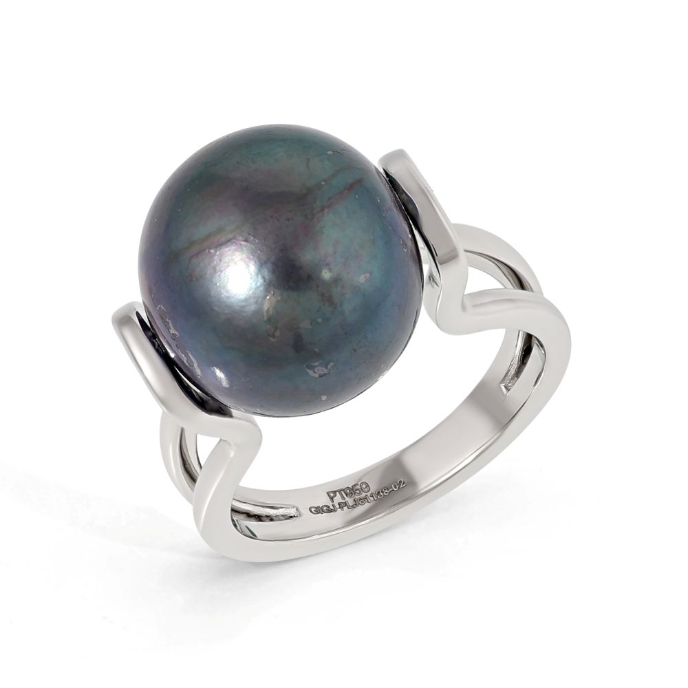 Inel Platina, Perla Tahiti 14 mm