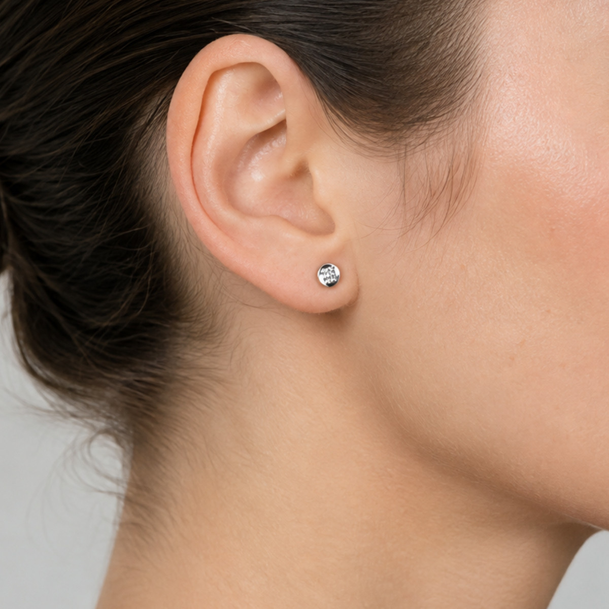 Cercei Aur Alb 18k, Diamante Naturale 0.40 Ct