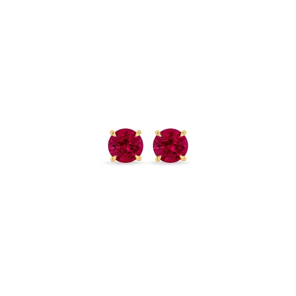 Cercei Aur Galben 14k, Rubine 2 Ct