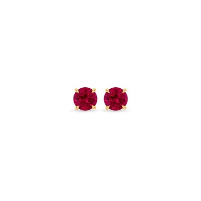 Cercei Aur Galben 14k, Rubine 2 Ct
