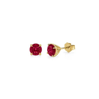 Cercei Aur Galben 14k, Rubine 2 Ct