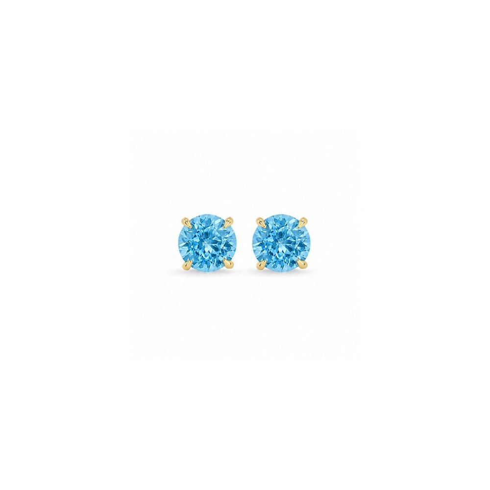 Cercei Aur Galben 14k, Swiss Topaz 2.00 Ct