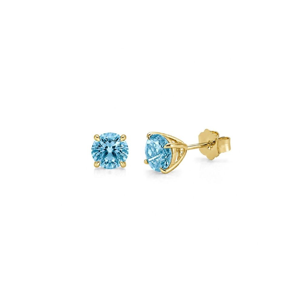 Cercei Aur Galben 14k, Swiss Topaz 2.00 Ct