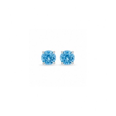 Cercei Aur Alb 14k, Swiss Topaz 2.00 Ct