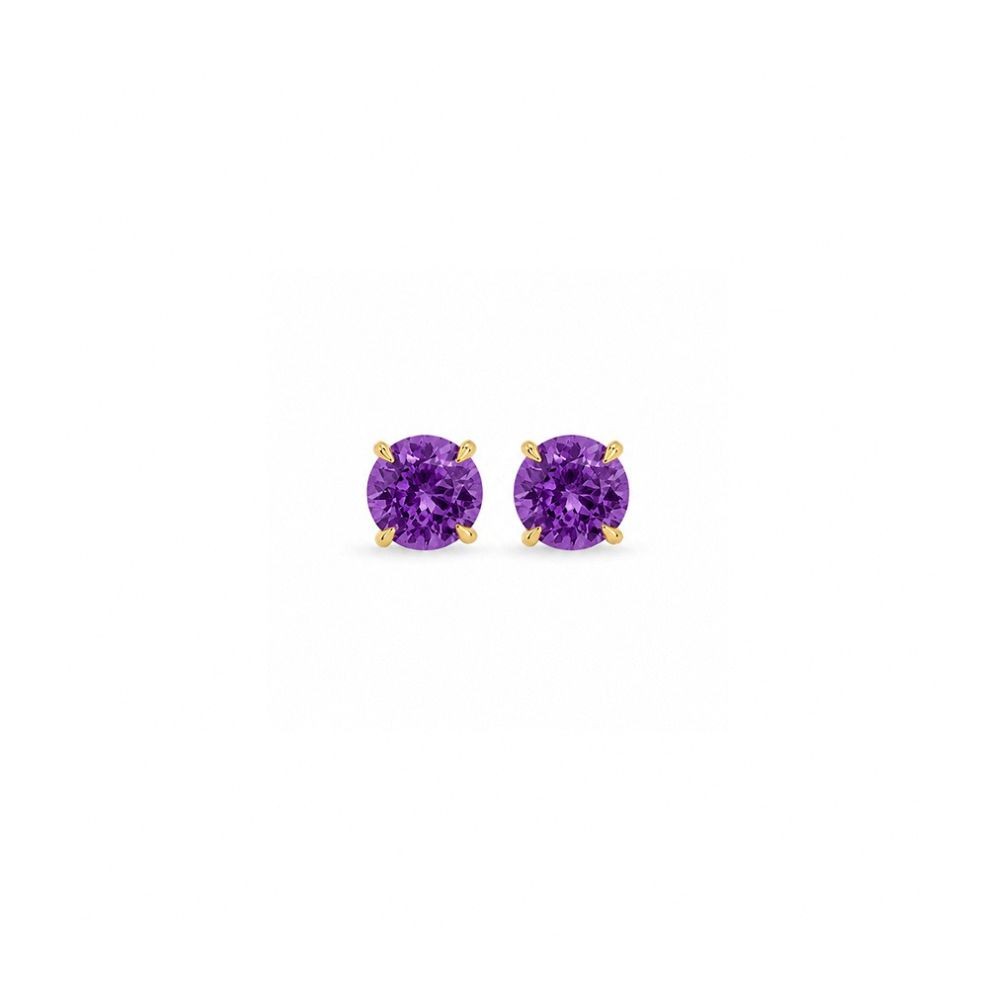 Cercei Aur Galben 14k, Ametist 1.70 Ct