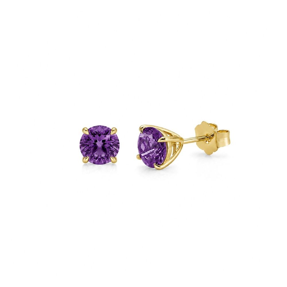 Cercei Aur Galben 14k, Ametist 1.70 Ct
