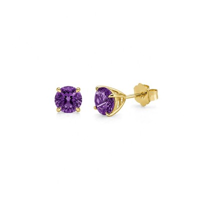 Cercei Aur Galben 14k, Ametist 1.70 Ct