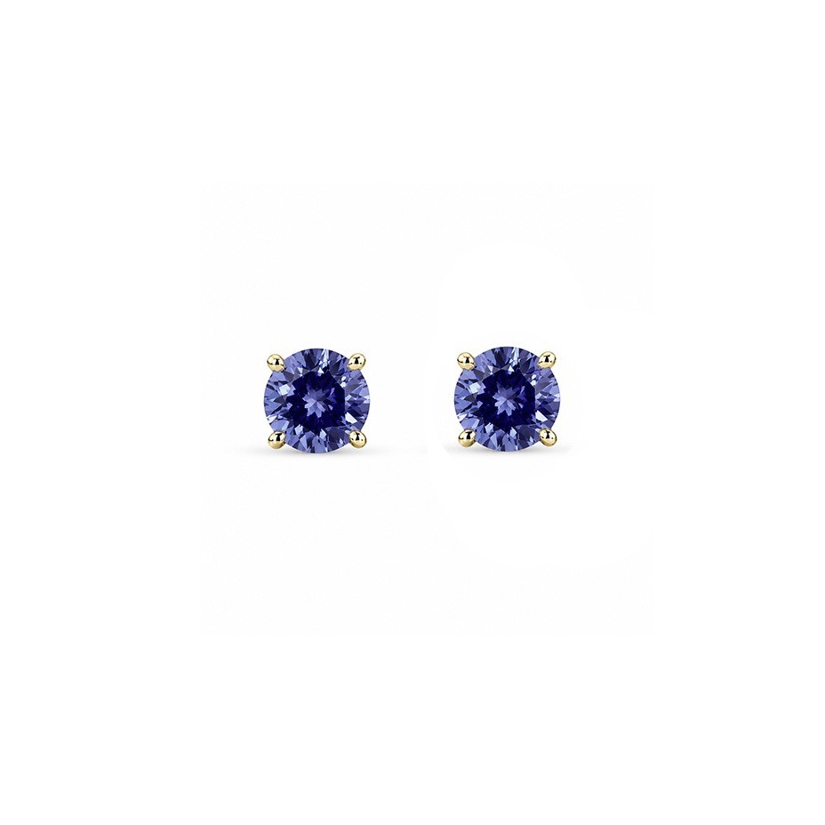 Cercei Aur Galben 14k, Tanzanit 1.85 Ct
