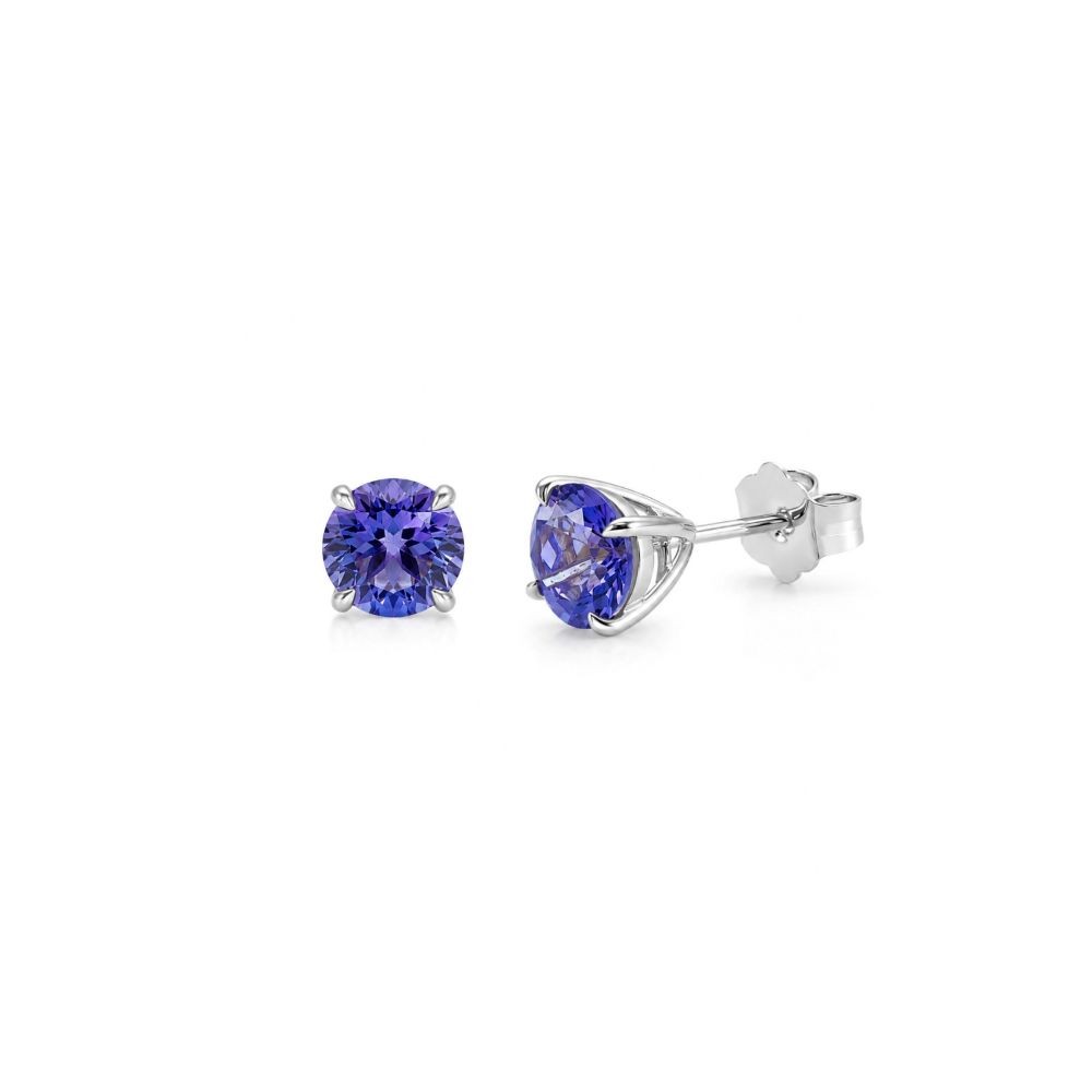 Cercei Aur Galben 14k, Tanzanit 1.85 Ct