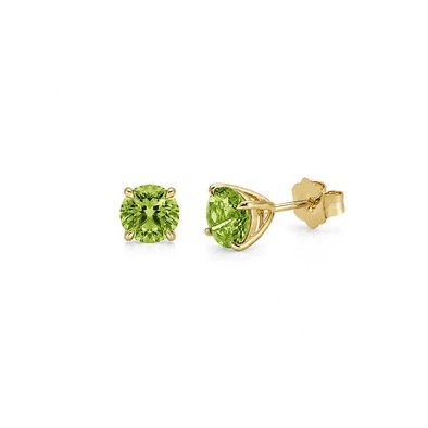 Cercei Aur Galben 14k, Peridot 2.00 Ct