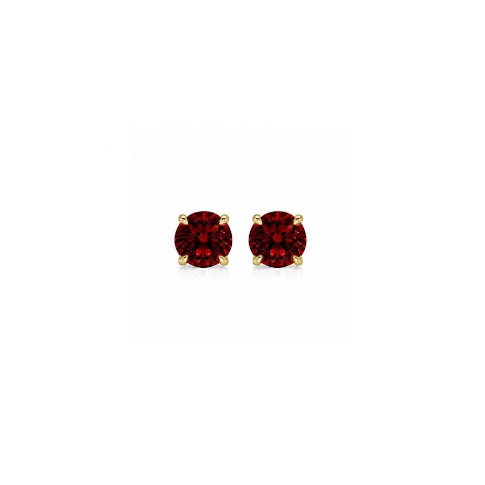 Cercei Aur Galben 14k, Granat 2.00 Ct