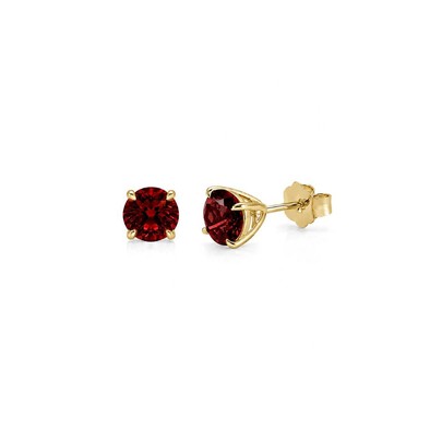 Cercei Aur Galben 14k, Granat 2.00 Ct