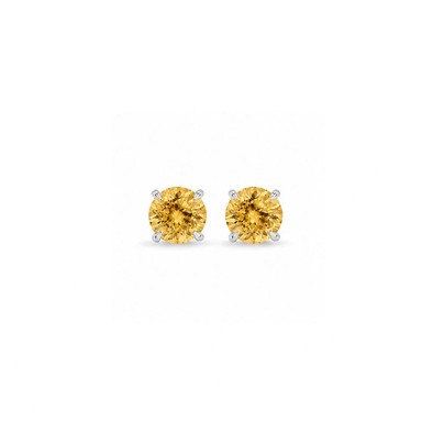Cercei Aur Alb 14k, Citrin 1.60 Ct