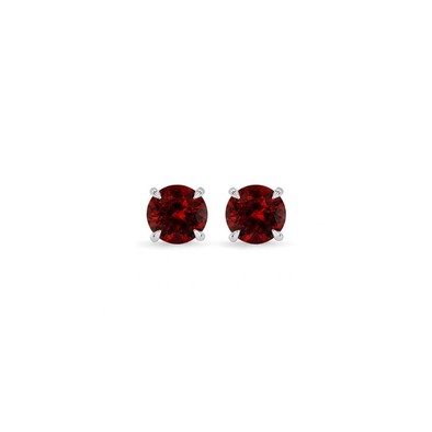 Cercei Aur Alb 14k, Granat 2.00 Ct