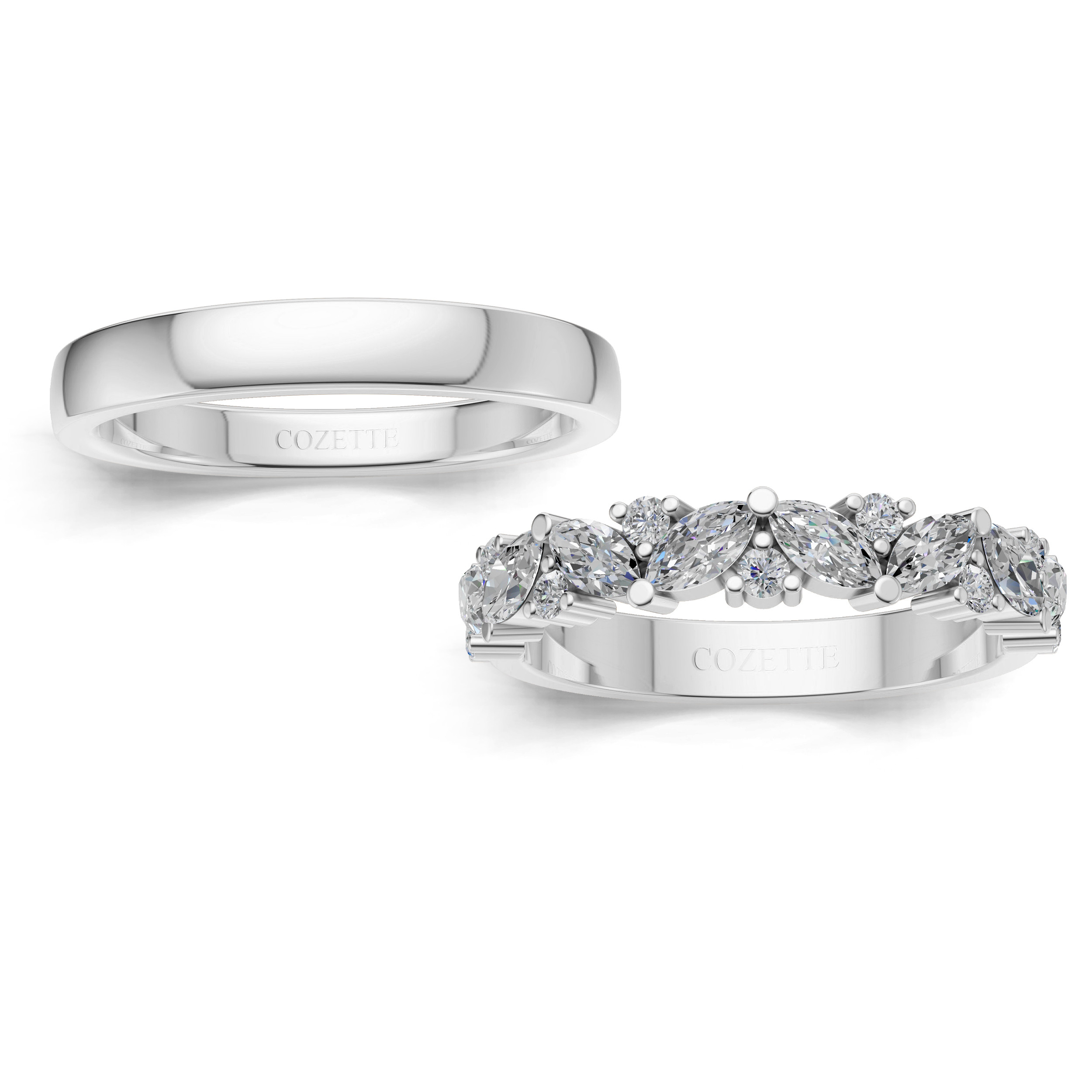 Verighete aur cu diamante naturale - V154 1