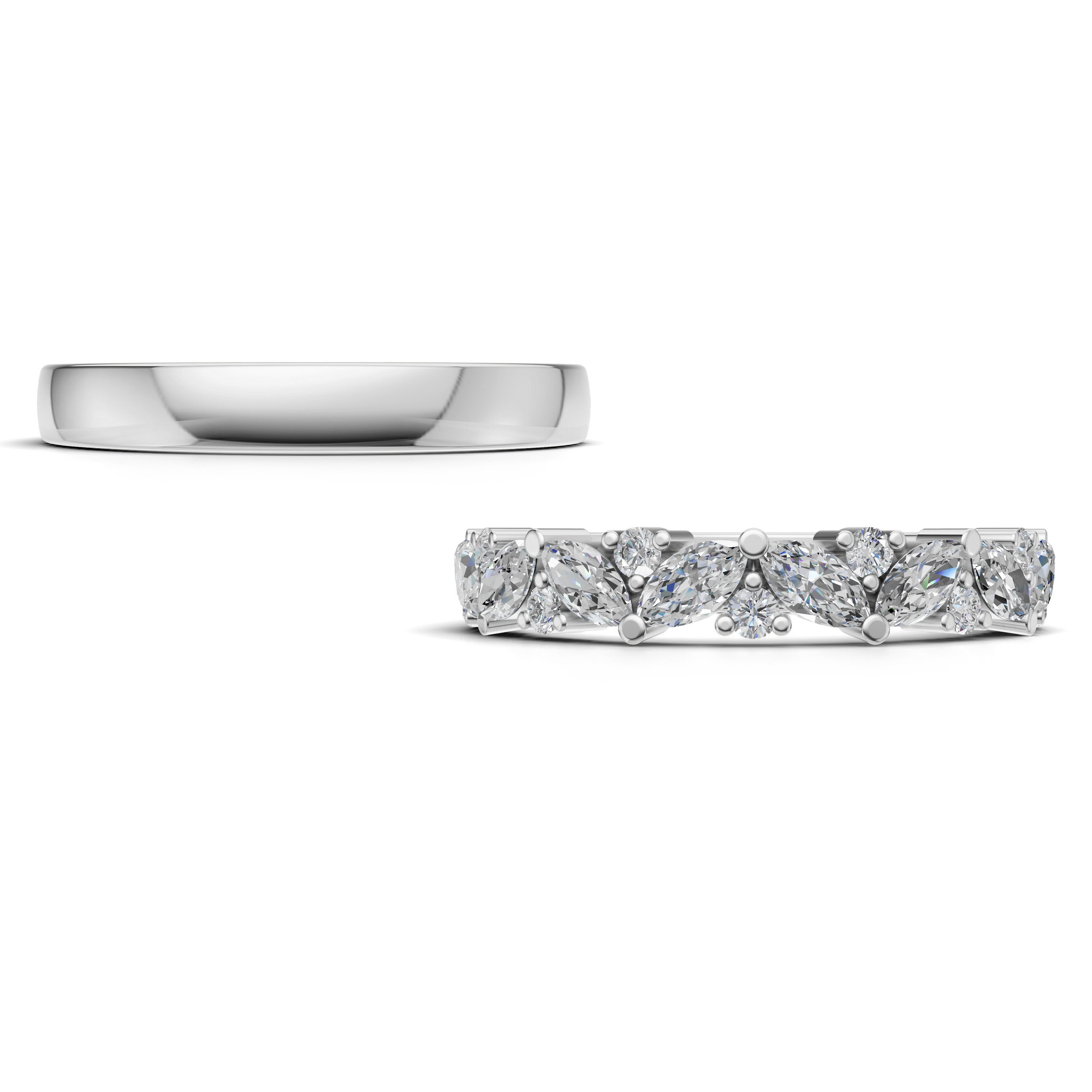 Verighete aur cu diamante naturale - V154 2