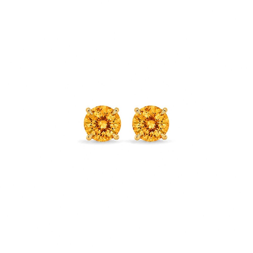 Cercei Aur Galben 14k, Citrin 1.60 Ct
