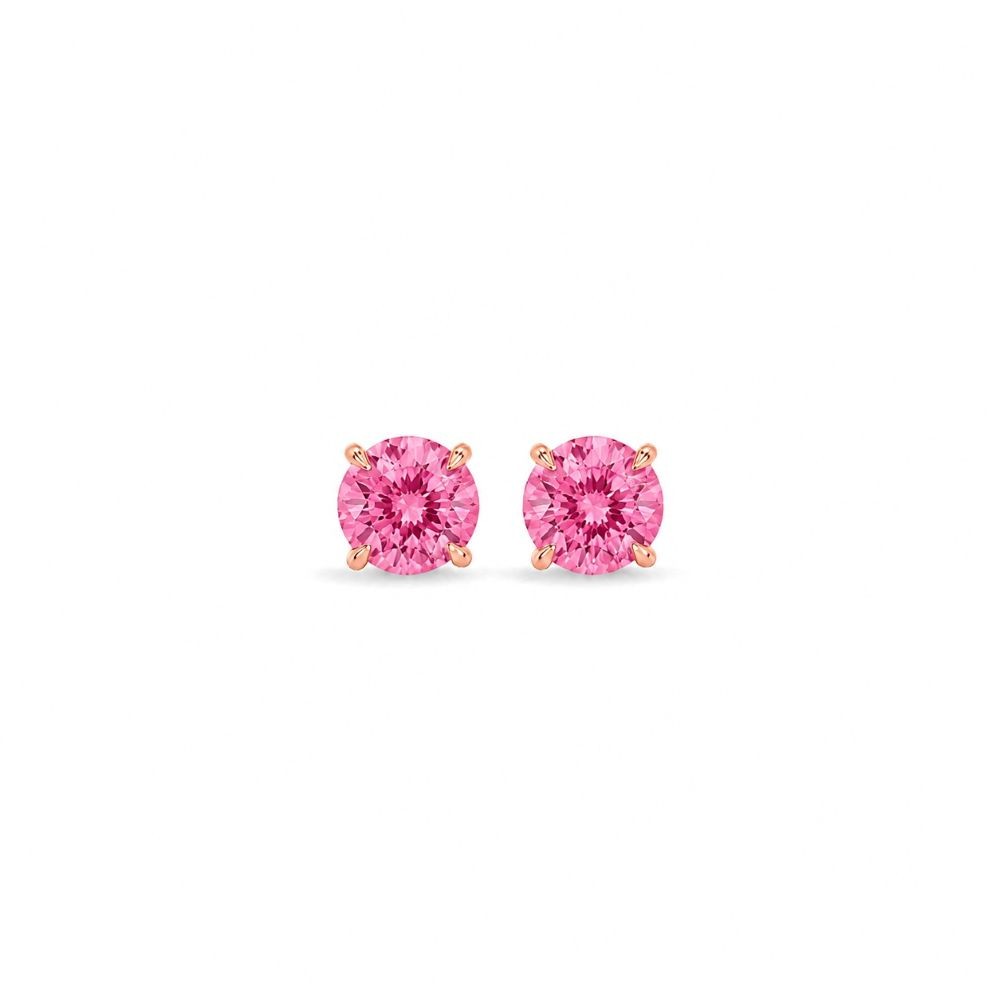 Cercei Aur Roz 14k, Turmalina Roz 2.00 Ct