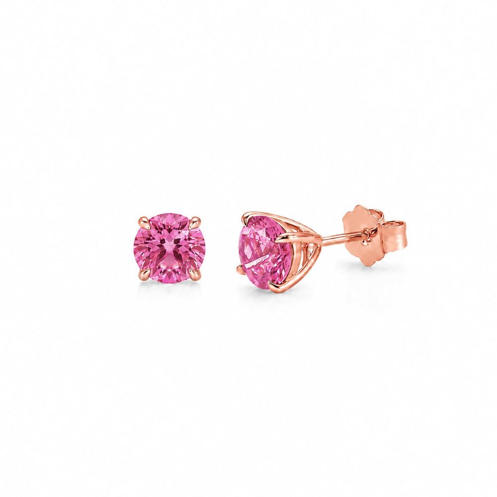 Cercei Aur Roz 14k, Turmalina Roz 2.00 Ct