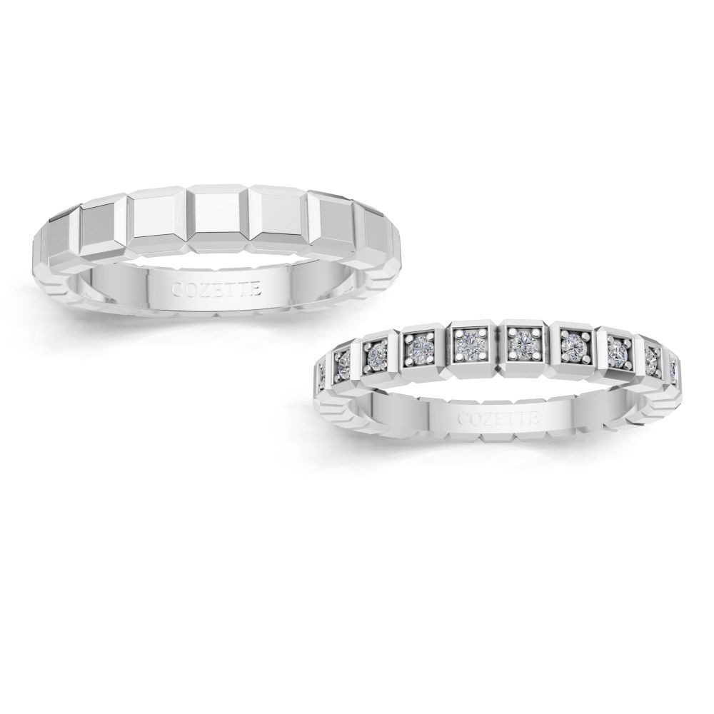 Verighete aur cu diamante naturale - V158 3