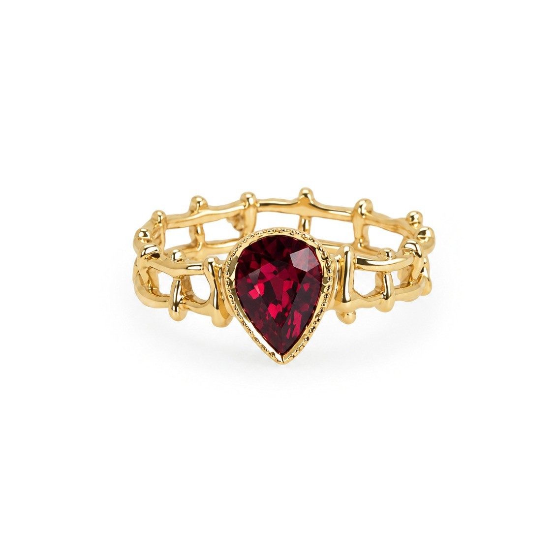 Inel Aur Galben 14K, Rubelit 1.80 Ct