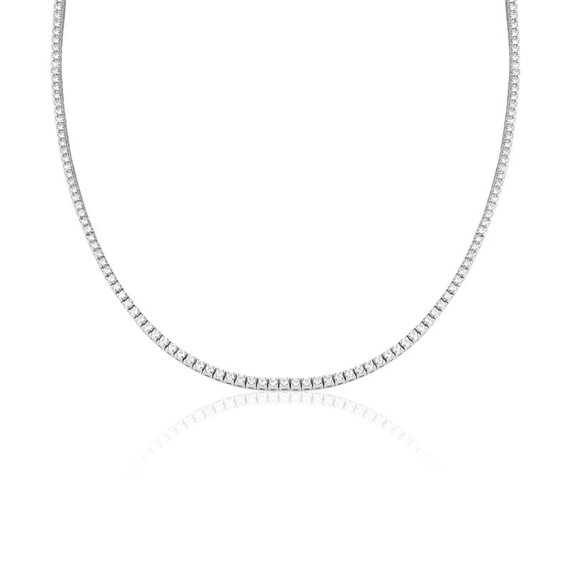 Colier Tennis Aur Alb 18k, Diamante Naturale 5.80 Ct FG/VS-SI