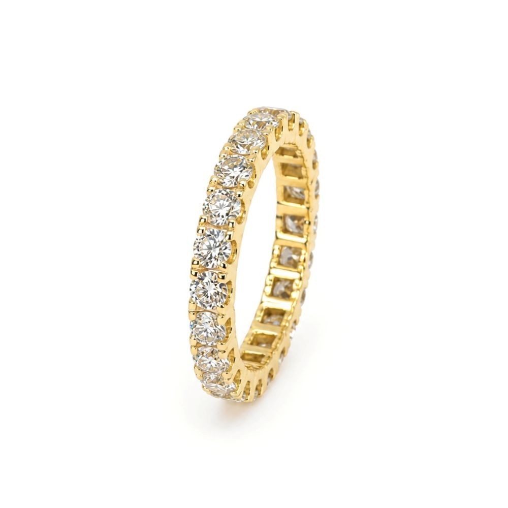 Inel Eternity Aur Galben 18K, Diamante Naturale 2.20 Ct FG/VS