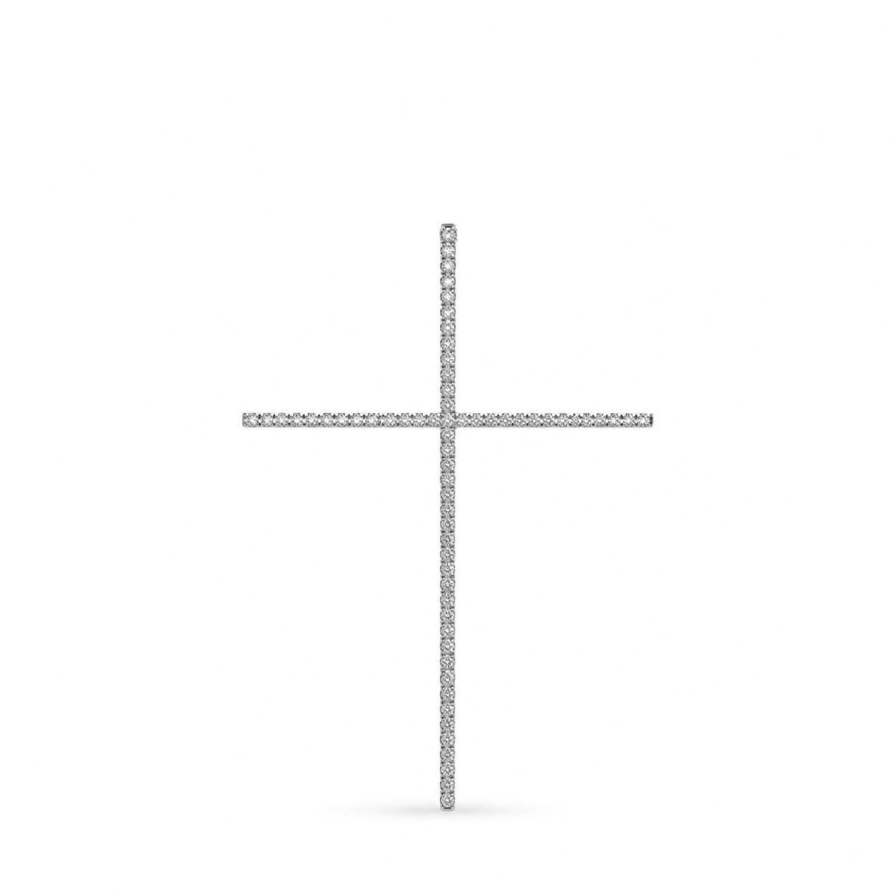 Pandantiv Aur Alb 14k, Diamante Naturale 0.24 Ct FG/VS-SI