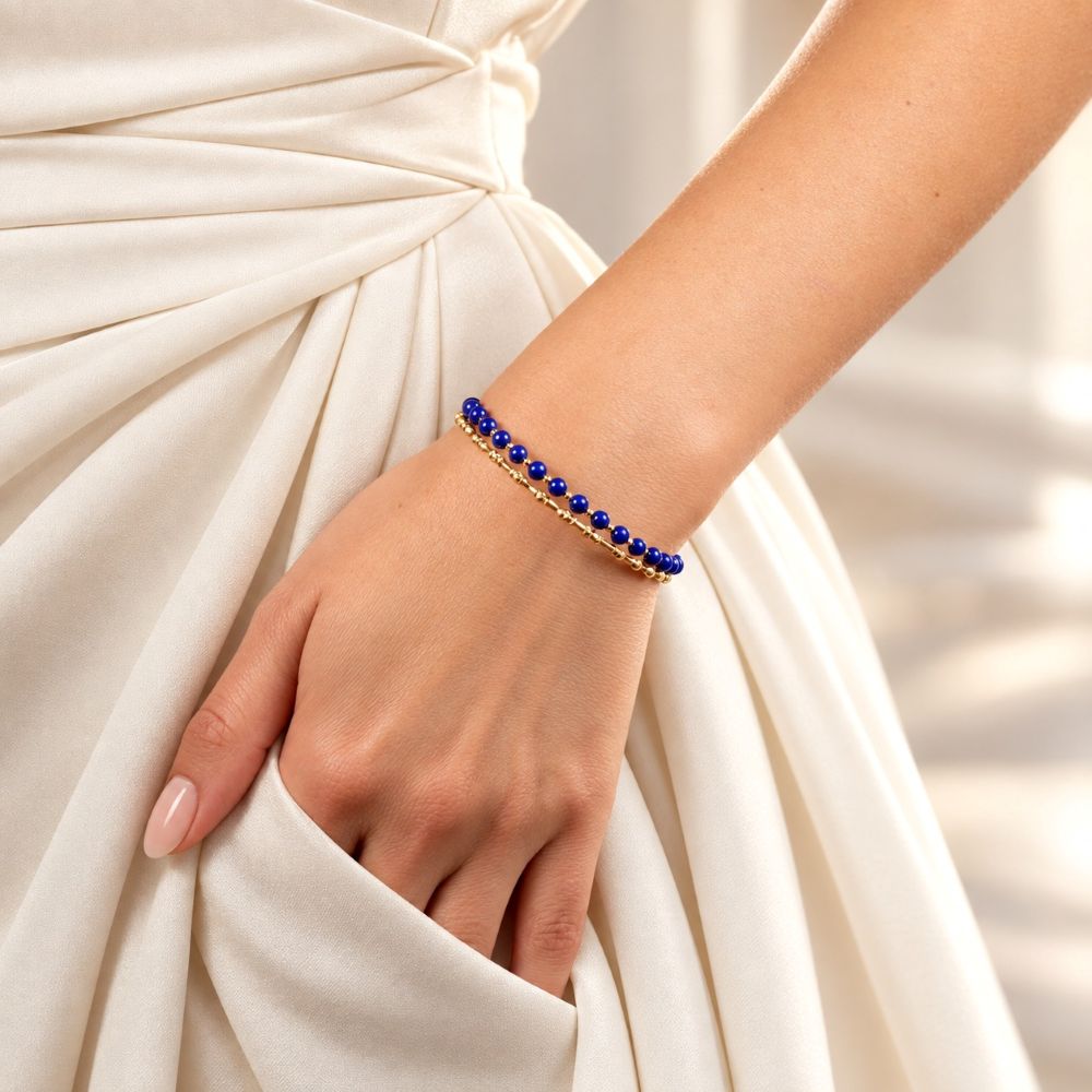 Bratara Aur Galben 18k, Lapis Lazuli 7.50 Ct