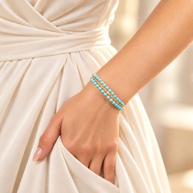 Bratara Aur Galben 18k, Turquoise 13.00 Ct