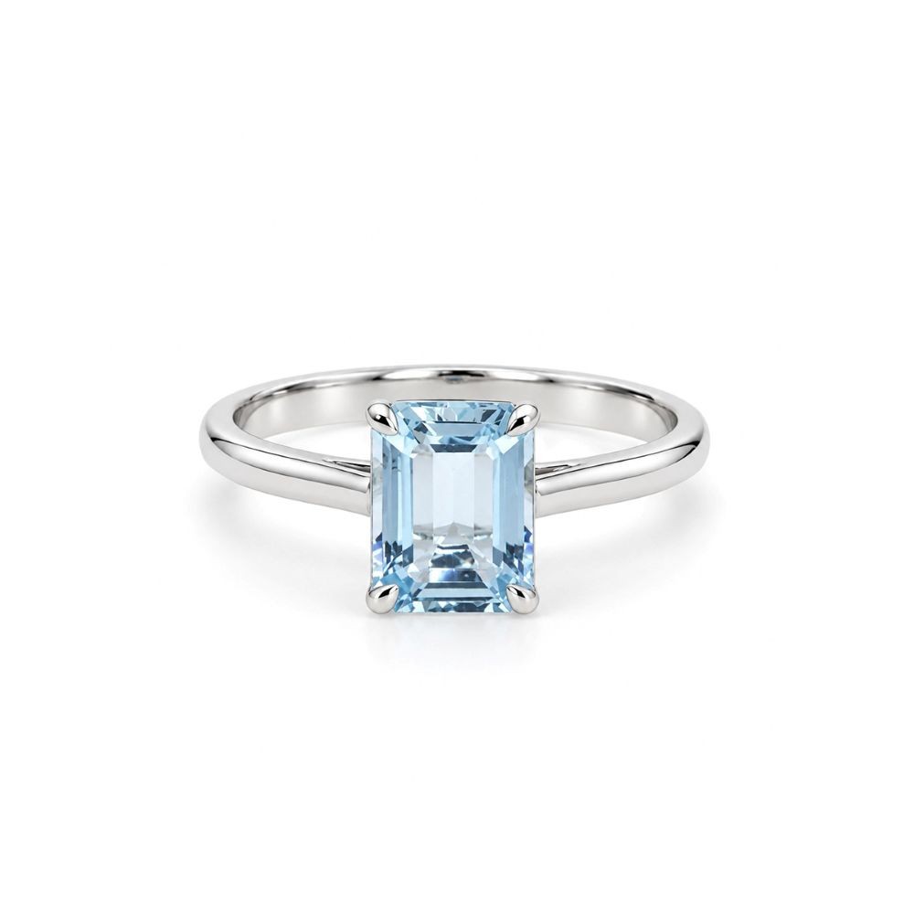Inel Platina 950 , Aquamarin 1.30 Ct