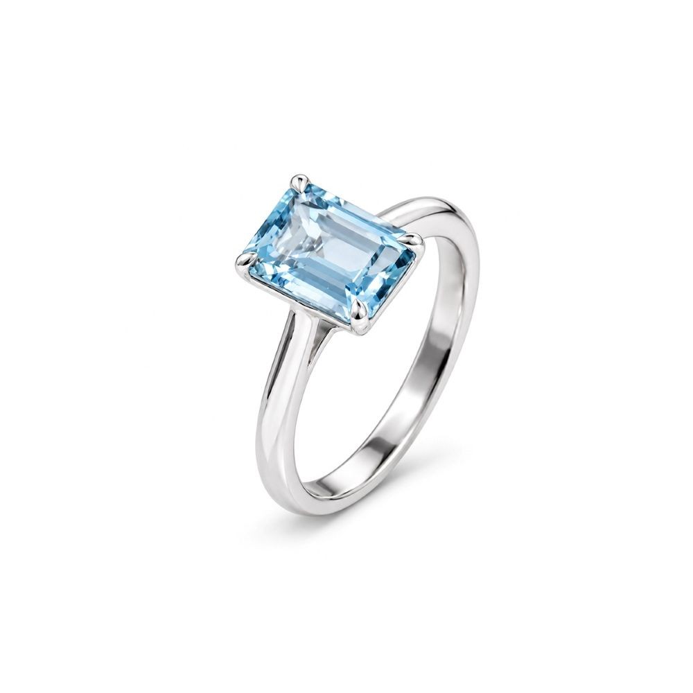 Inel Platina 950 , Aquamarin 1.30 Ct