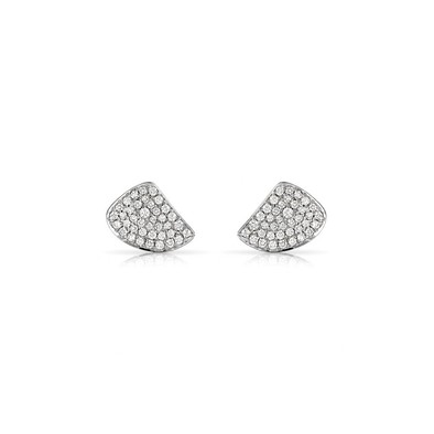 Cercei Aur Alb 18k,  Diamante Naturale 0.30 Ct FG/VS-SI