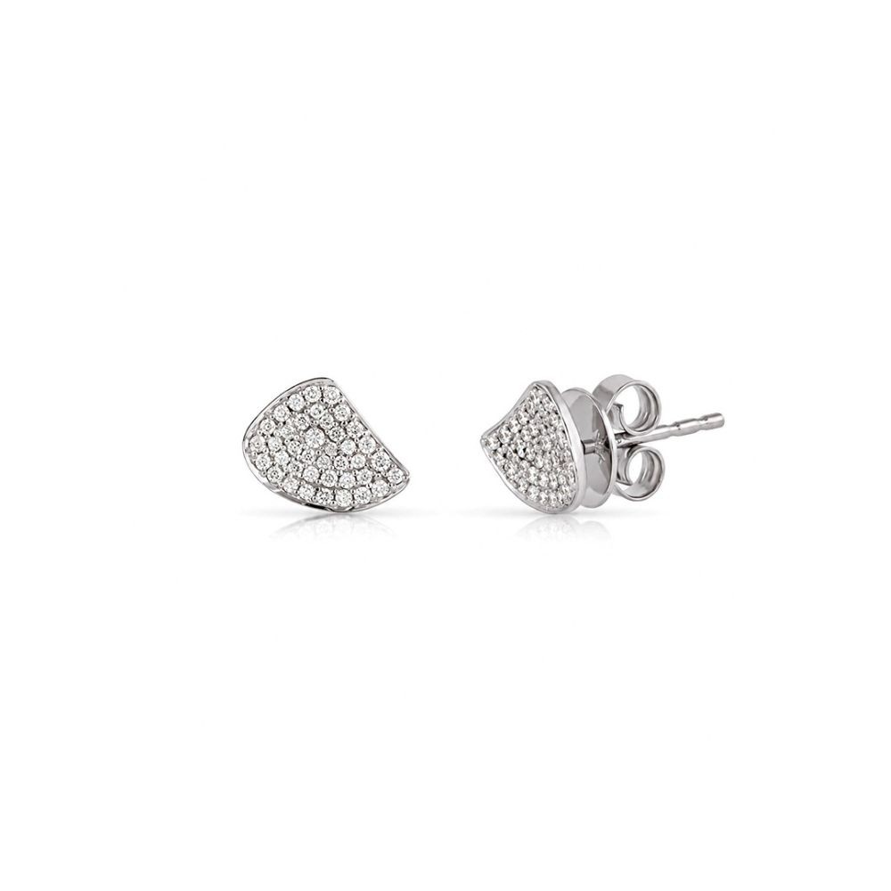 Cercei Aur Alb 18k,  Diamante Naturale 0.30 Ct FG/VS-SI