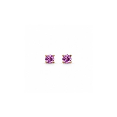 Cercei Aur Roz 14k, Safire Roz 0.16 Ct