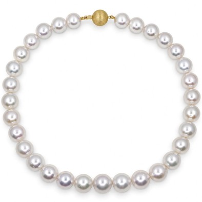 Colier Aur Galben 14k, Perle 12 - 13 mm