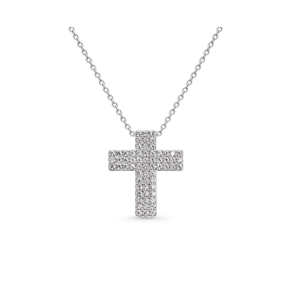 Colier Aur Alb 14k, Diamante Naturale 0.35 Ct FG/VS-SI